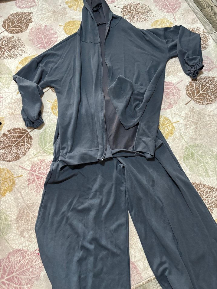 Gri Fermuarlı , Uzun Kollu, Rahat Kesim - Görsel 2