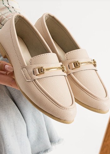 Bej Deri Tokalı Kadın Babet - Görsel 2