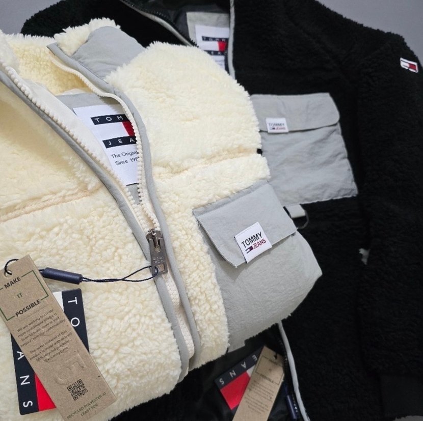 Tommy Jeans Erkek Beyaz  Peluş Ceket - Görsel 2