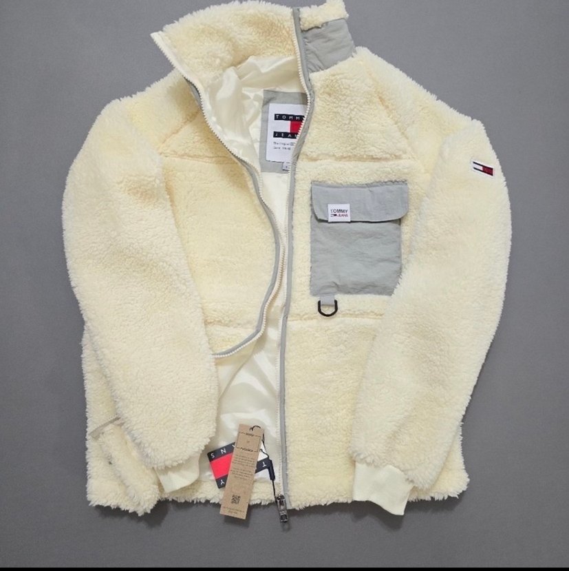 Tommy Jeans Erkek Beyaz  Peluş Ceket - Görsel 5