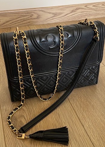 Tory Burch zincir Detaylı Siyah Deri Kadın Çanta | Gardrops