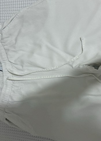 Stradivarius Stradivarius Kadın Beyaz Keten Pantolon