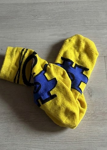 Kız Çocuk Sarı Minyon Desenli Çorap - Görsel 2