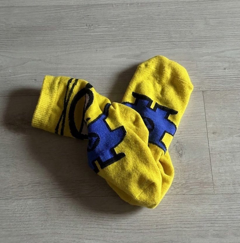 Kız Çocuk Sarı Minyon Desenli Çorap - Görsel 2