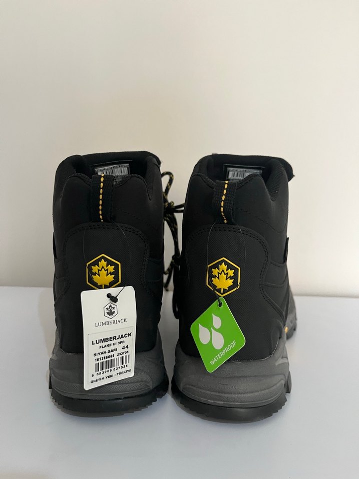 Siyah Sarı Bağcıklı Erkek Outdoor Ayakkabı - Görsel 3