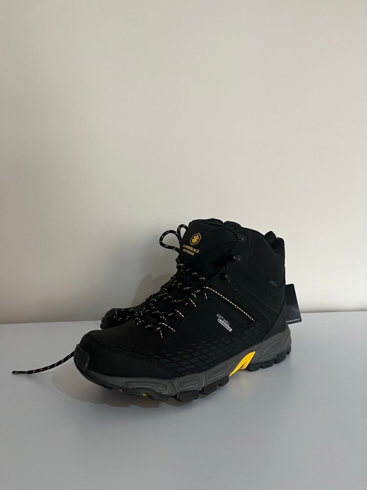 Siyah Sarı Bağcıklı Erkek Outdoor Ayakkabı - Görsel 2