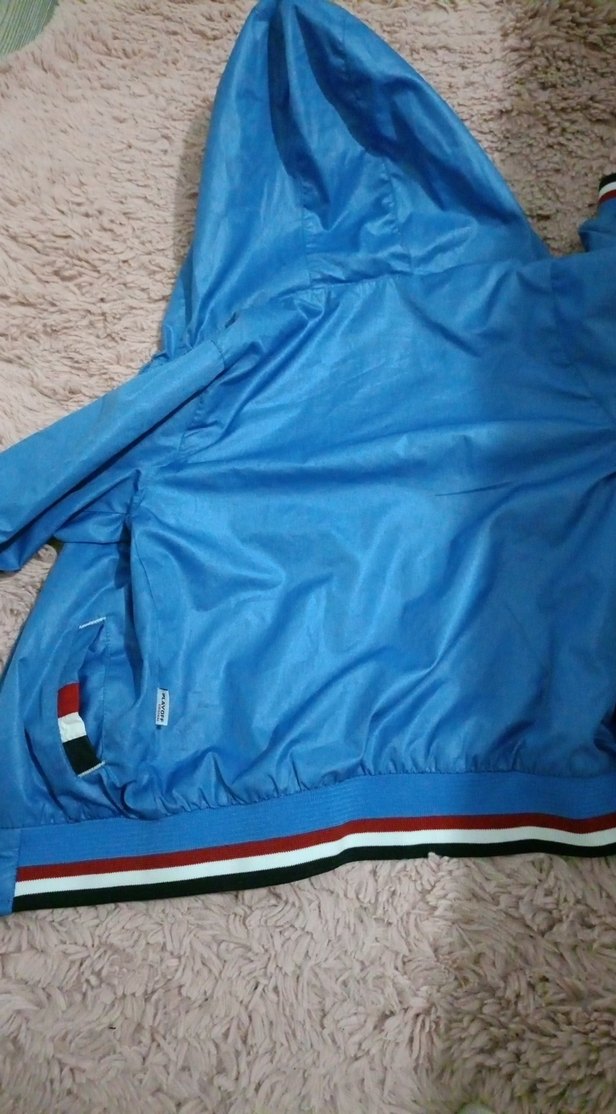 Kapüşonlu Fermuarlı Erkek Çocuk Mavi Mont - Görsel 3