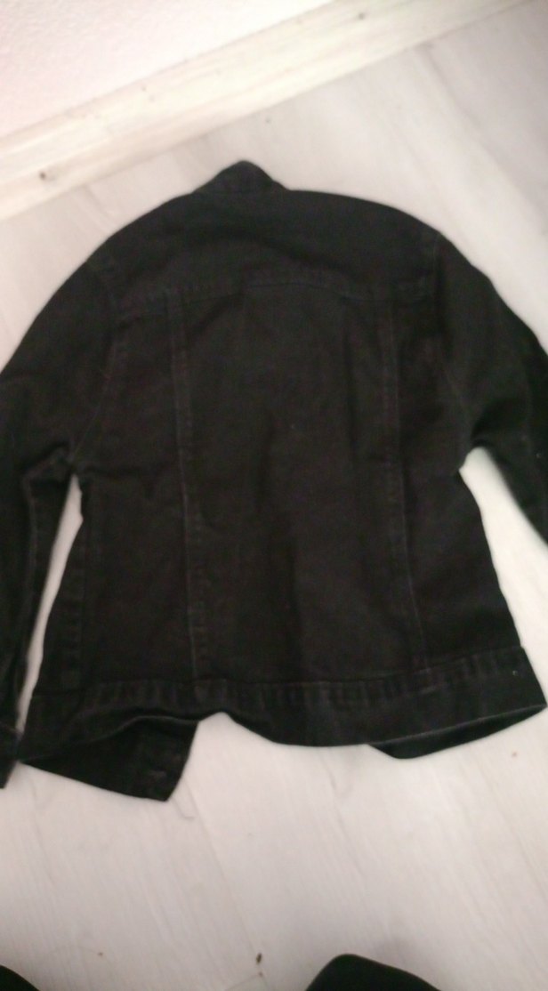 Çıtçıtlı Siyah Kadın Denim Ceket - Görsel 3