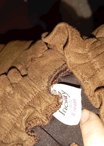 Düğmeli Kahverengi Süet Mini Etek - Görsel 2