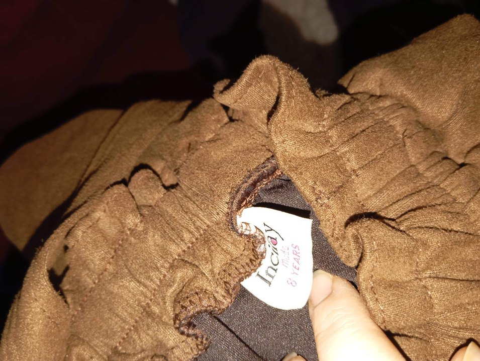 Düğmeli Kahverengi Süet Mini Etek - Görsel 2