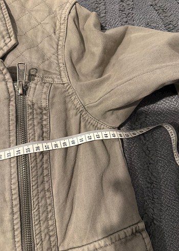 Bej Keten Midi Kadın Ceket kalın keten - Görsel 2