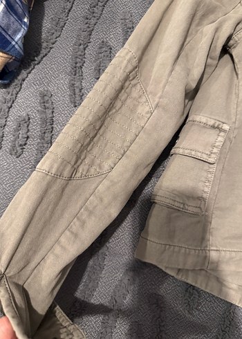 Bej Keten Midi Kadın Ceket kalın keten - Görsel 4