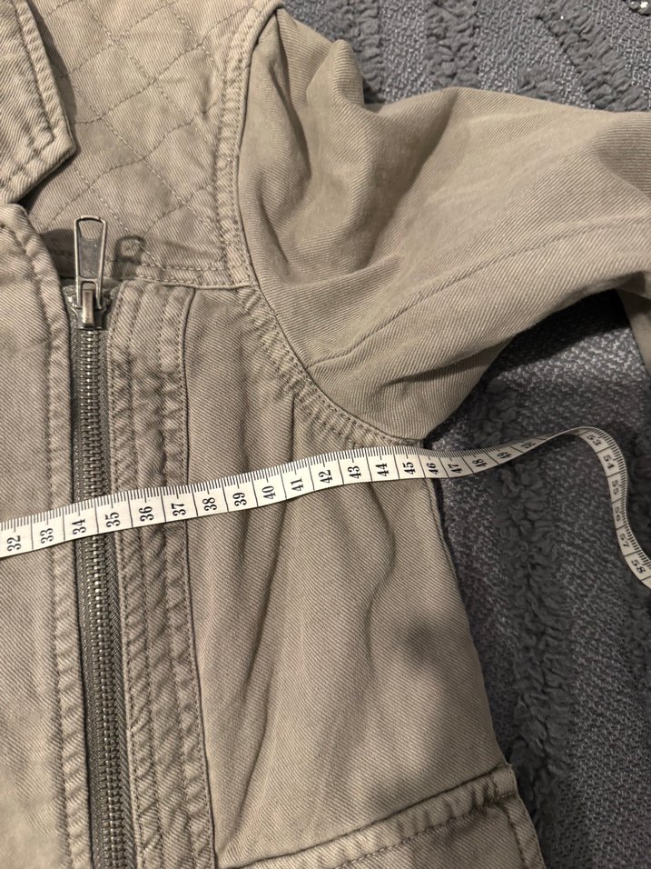 Bej Keten Midi Kadın Ceket kalın keten - Görsel 2