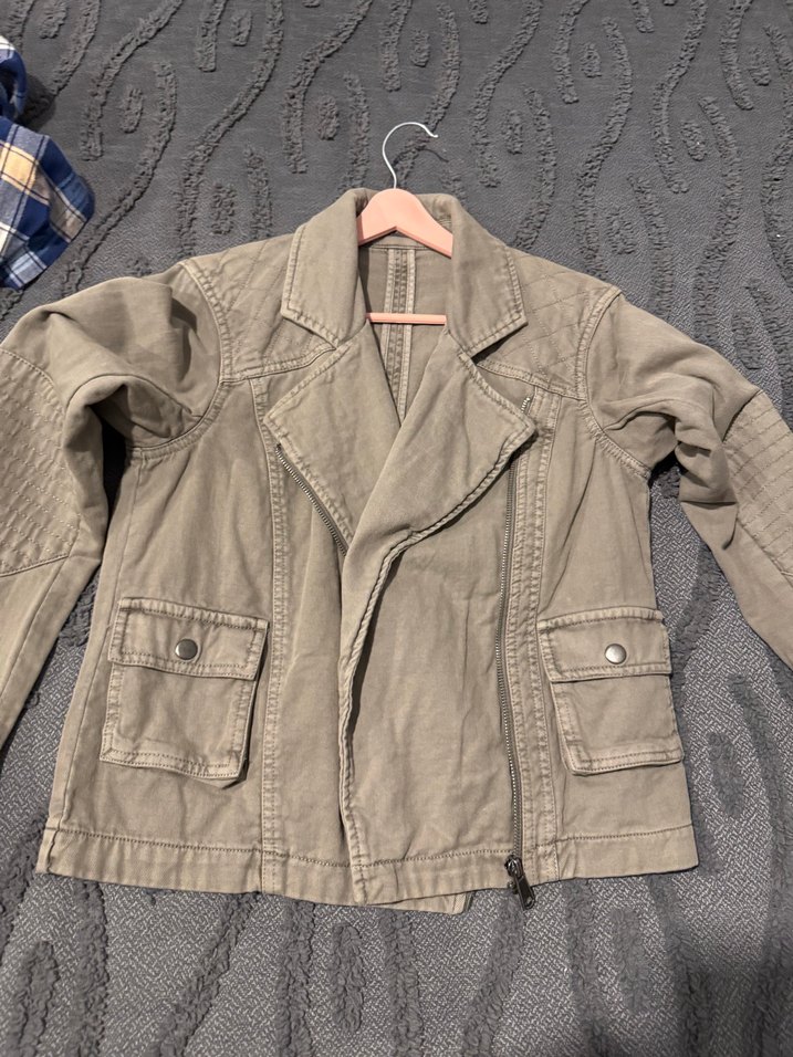 Bej Keten Midi Kadın Ceket kalın keten - Görsel 5