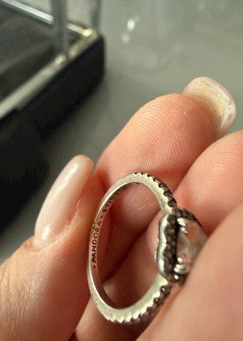 Pandora marka Kalp Motifli Kadın Yüzük - Görsel 5