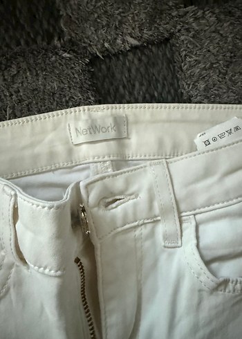 Kadın beyaz network jean - Görsel 2