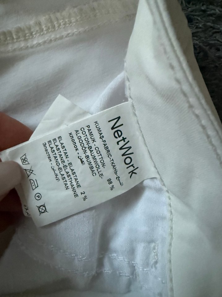 Kadın beyaz network jean - Görsel 3