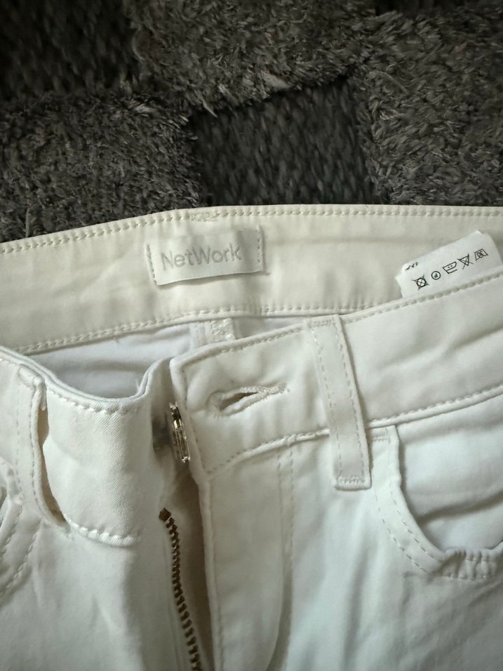 Kadın beyaz network jean - Görsel 2