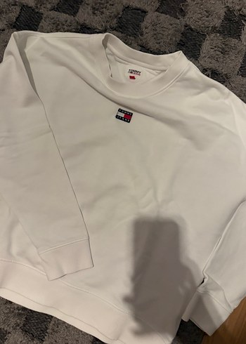 Tommy Hilfiger Beyaz Kadın Sweatshirt - Görsel 7