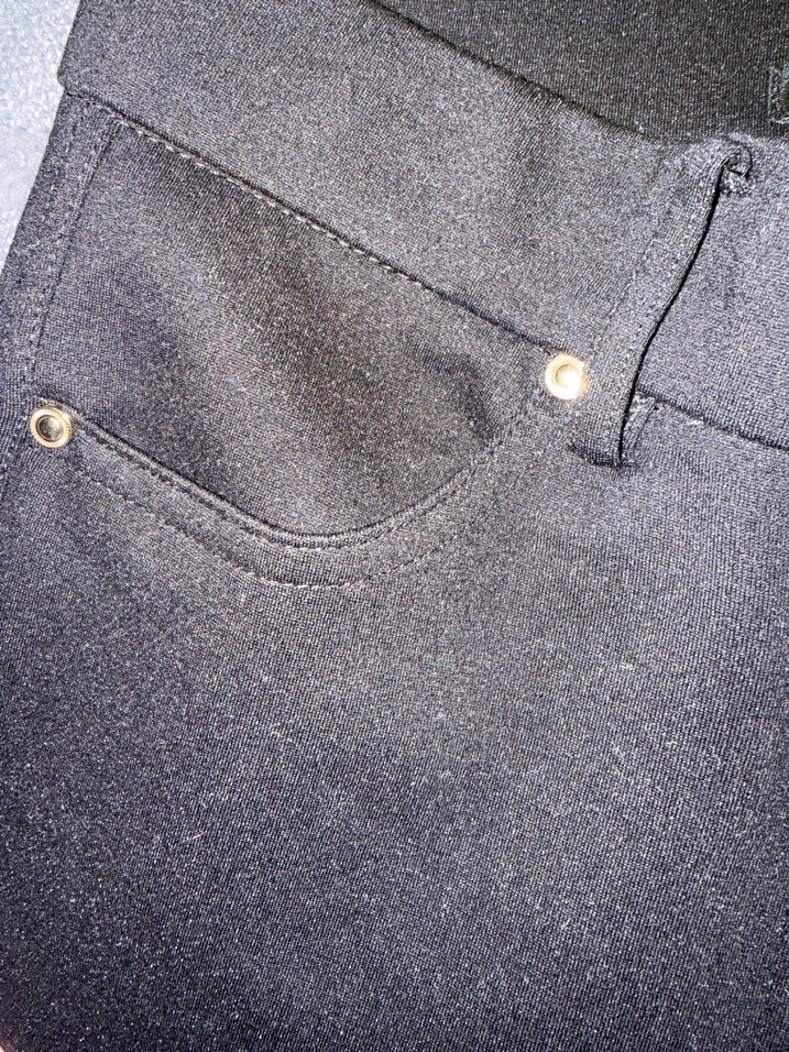 Siyah Elastik Kumaş Kadın Pantolon - Görsel 4