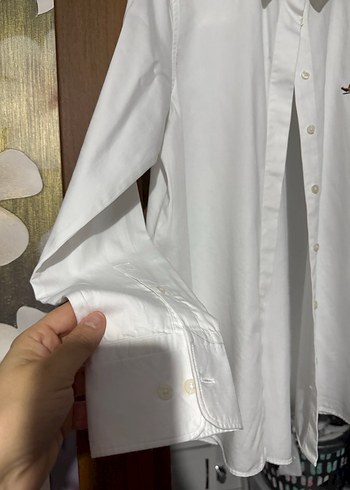 Beyaz Pamuklu kadın gömlek - Görsel 4