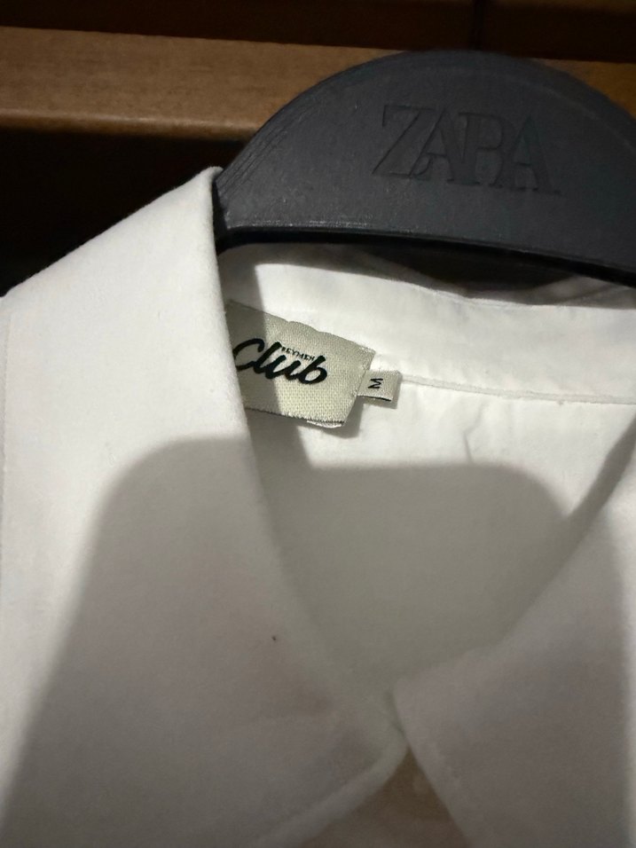 Beyaz Pamuklu kadın gömlek - Görsel 3