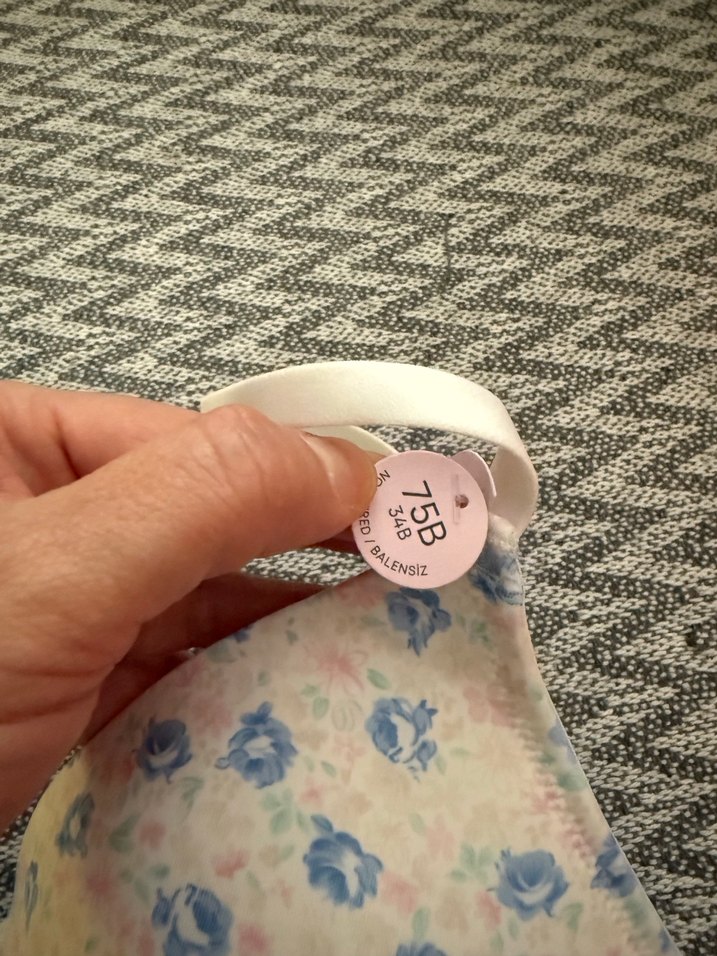 Çiçek Desenli Pembe Bohem Sütyen - Görsel 5