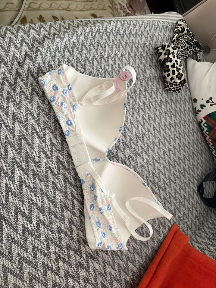 Çiçek Desenli Pembe Bohem Sütyen - Görsel 3