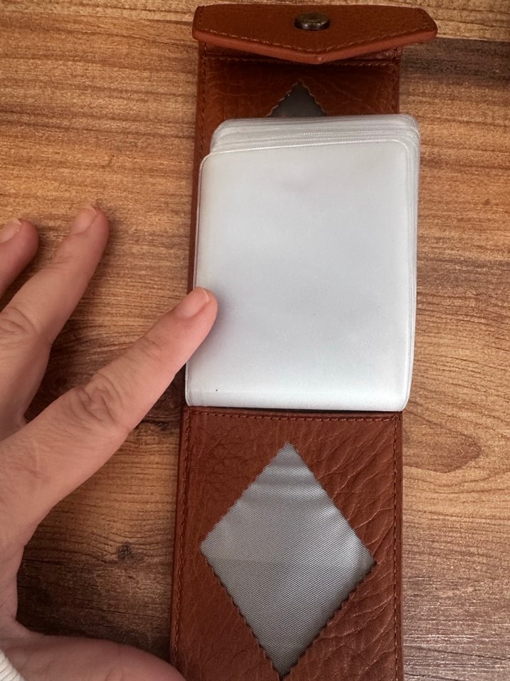 Kahverengi Deri Kartlıl - Görsel 5