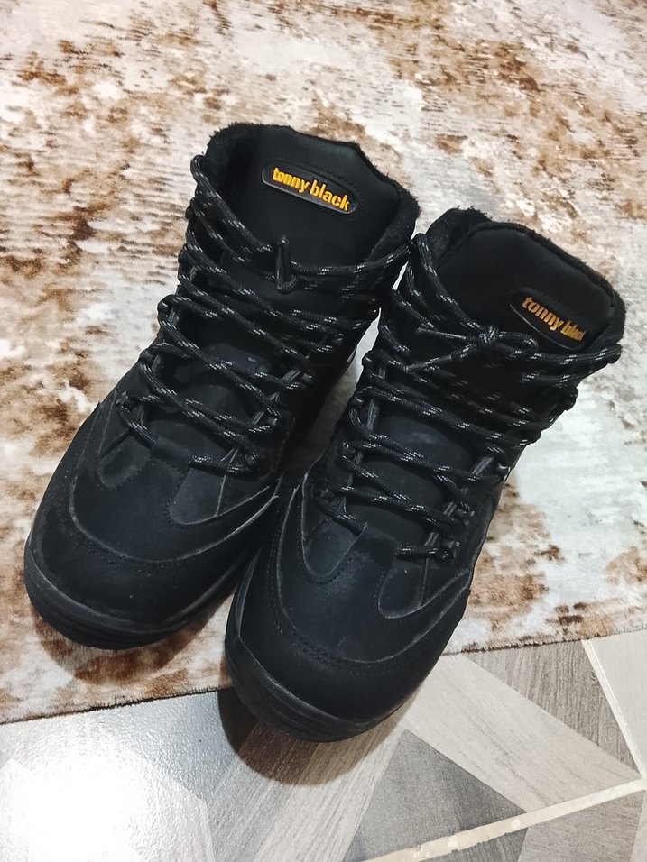 Siyah Bağcıklı Erkek Kauçuk Bot - Görsel 2