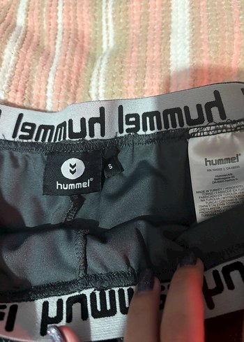 Siyah Hummel Bantlı Mini Spor Şort - Görsel 2