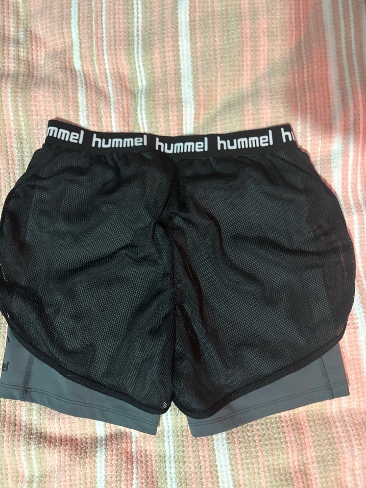 Siyah Hummel Bantlı Mini Spor Şort - Görsel 3