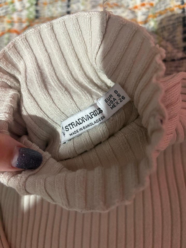 Stradivarius Kadın Boğazlı Triko Kazak - Görsel 3