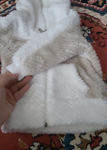 Gri Beyaz Bebek Peluş Tulum - Görsel 4