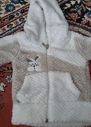 Gri Beyaz Bebek Peluş Tulum - Görsel 2