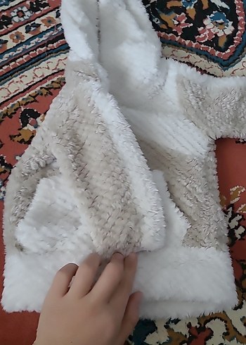 Gri Beyaz Bebek Peluş Tulum - Görsel 3