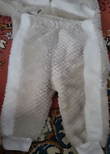 Gri Beyaz Bebek Peluş Tulum - Görsel 5