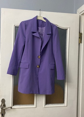 Mor Düğmeli Kadın Blazer Ceket - Görsel 2