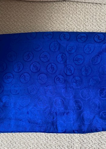 Mavi Parlak Saten Kadın Kuşak - Görsel 2