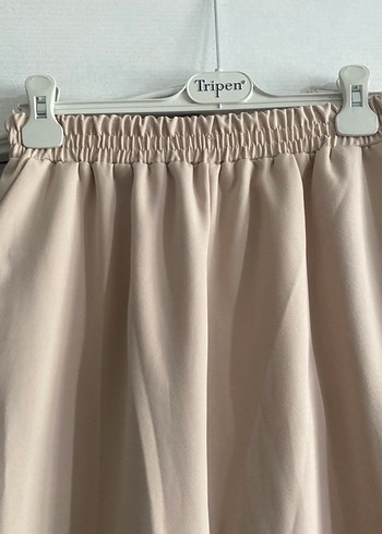 Bej Midi Kadın Kumaş Pantolon - Görsel 2