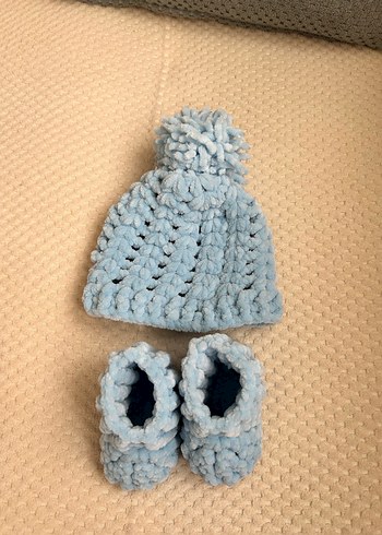 Bebek bere ve panduf seti - Görsel 3