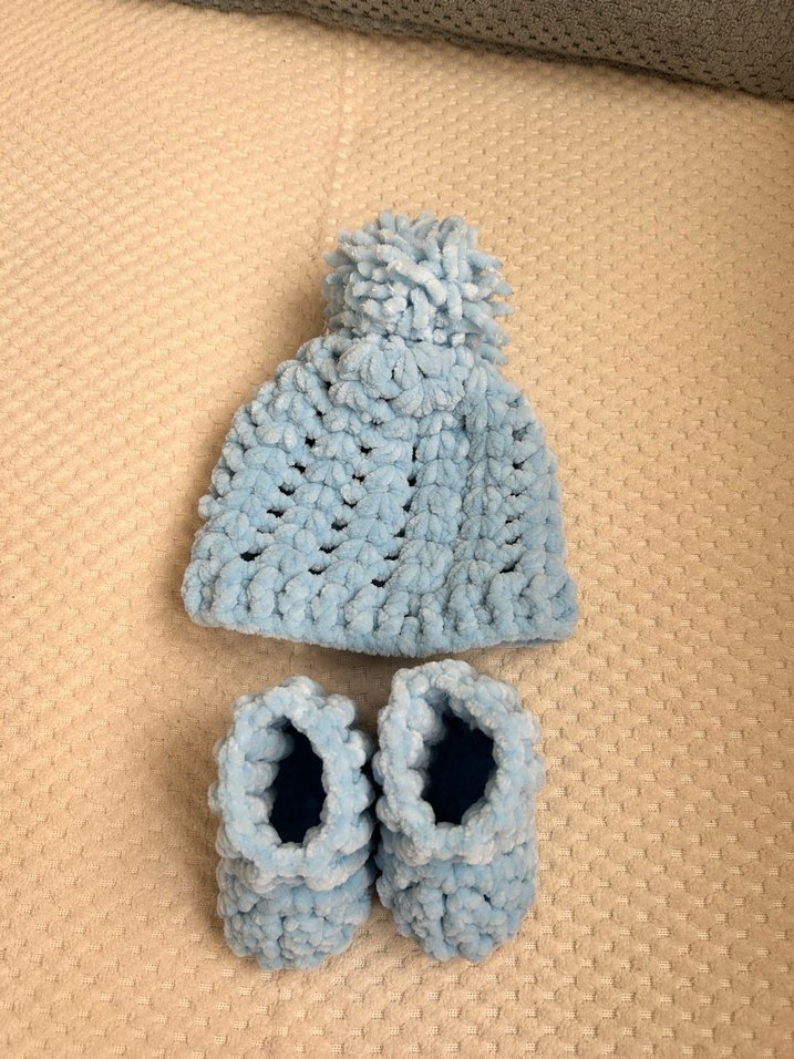 Bebek bere ve panduf seti - Görsel 3