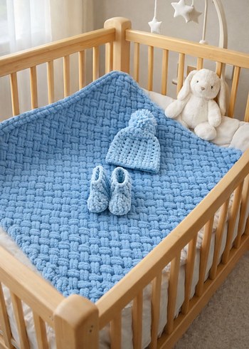 Pufy bebek battaniyesi panduf hediyeli - Görsel 3