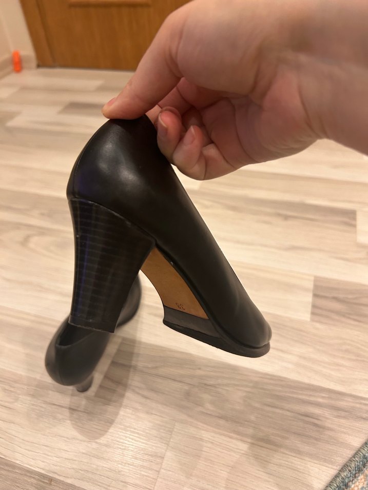 Siyah Kadın Blok Topuklu Stiletto - Görsel 4