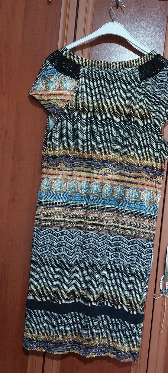 Renkli Bohem Desenli Uzun Hamile Tunik - Görsel 4