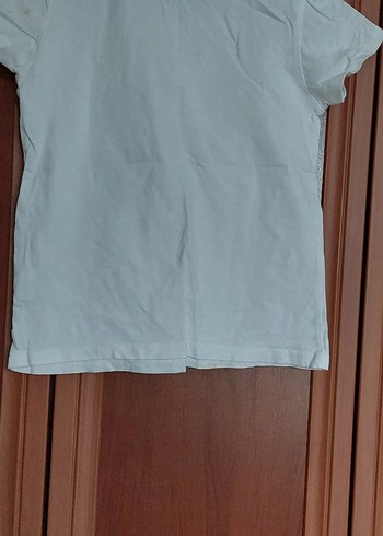 Kız Çocuk Beyaz Baskılı Kısa Kollu Tişört - Görsel 7