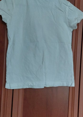 Kız Çocuk Beyaz Baskılı Kısa Kollu Tişört - Görsel 6