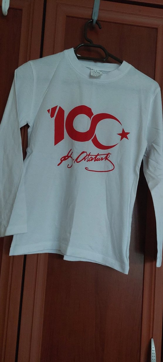 Beyaz Kız Çocuk Uzun Kollu Baskılı Tişört - Görsel 3