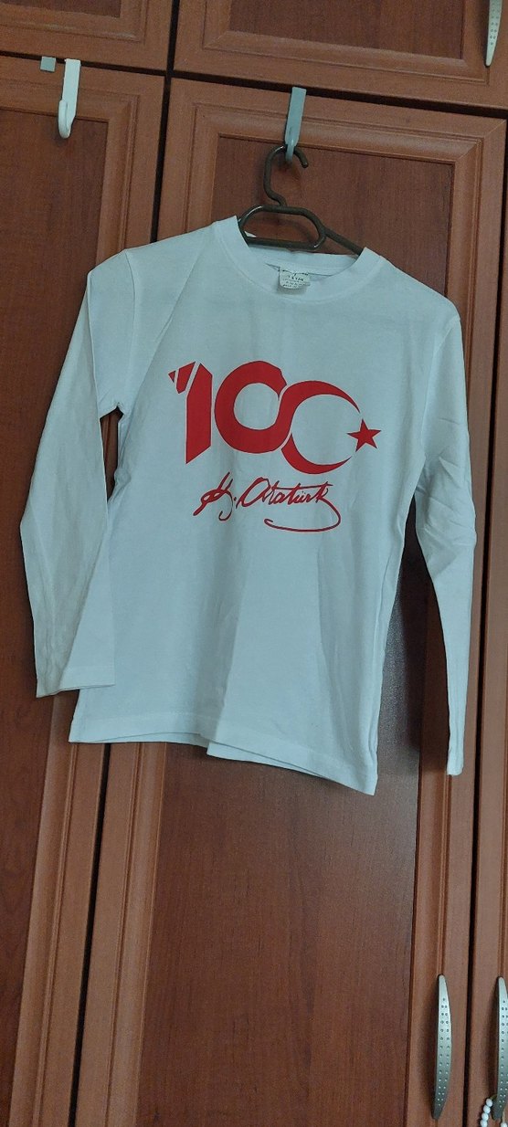 Beyaz Kız Çocuk Uzun Kollu Baskılı Tişört - Görsel 2