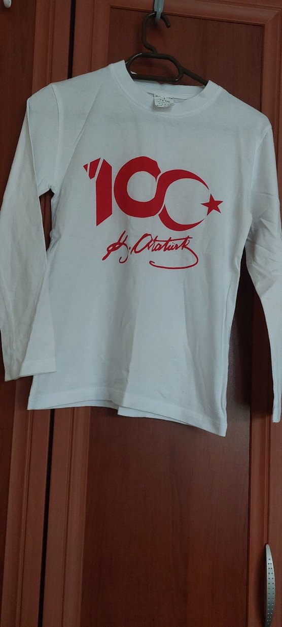 Beyaz Kız Çocuk Uzun Kollu Baskılı Tişört - Görsel 4